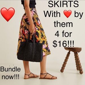 SKIRTS!!! With a ❤️ by them 4 for $16!!!!